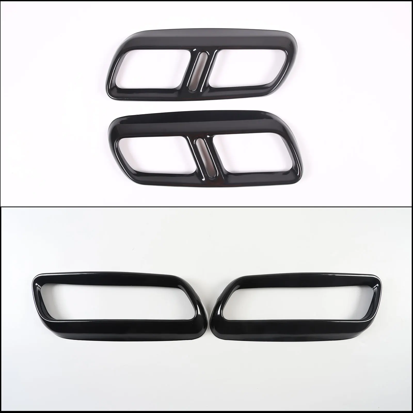 For Land Rover Range Rover Sport L461 2023-2024 Car Exhaust Pipe Tail Throat Decorative Frame Stainless Steel Black Accessories