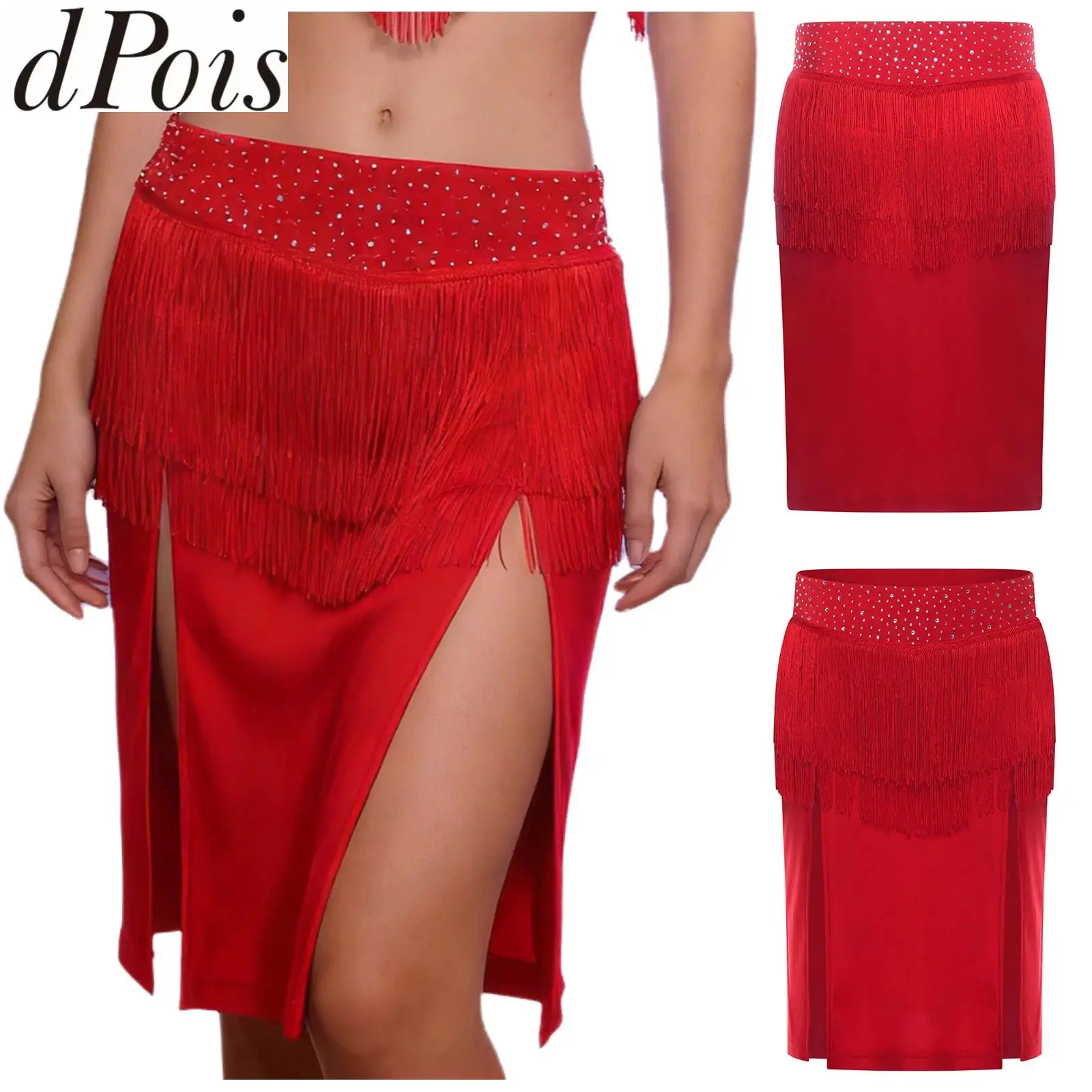 women-fringe-latin-tango-cha-cha-salsa-rumba-dance-skirt-shiny-rhinestone-tiered-tassel-slit-hem-miniskirt-modern-jazz-dancewear