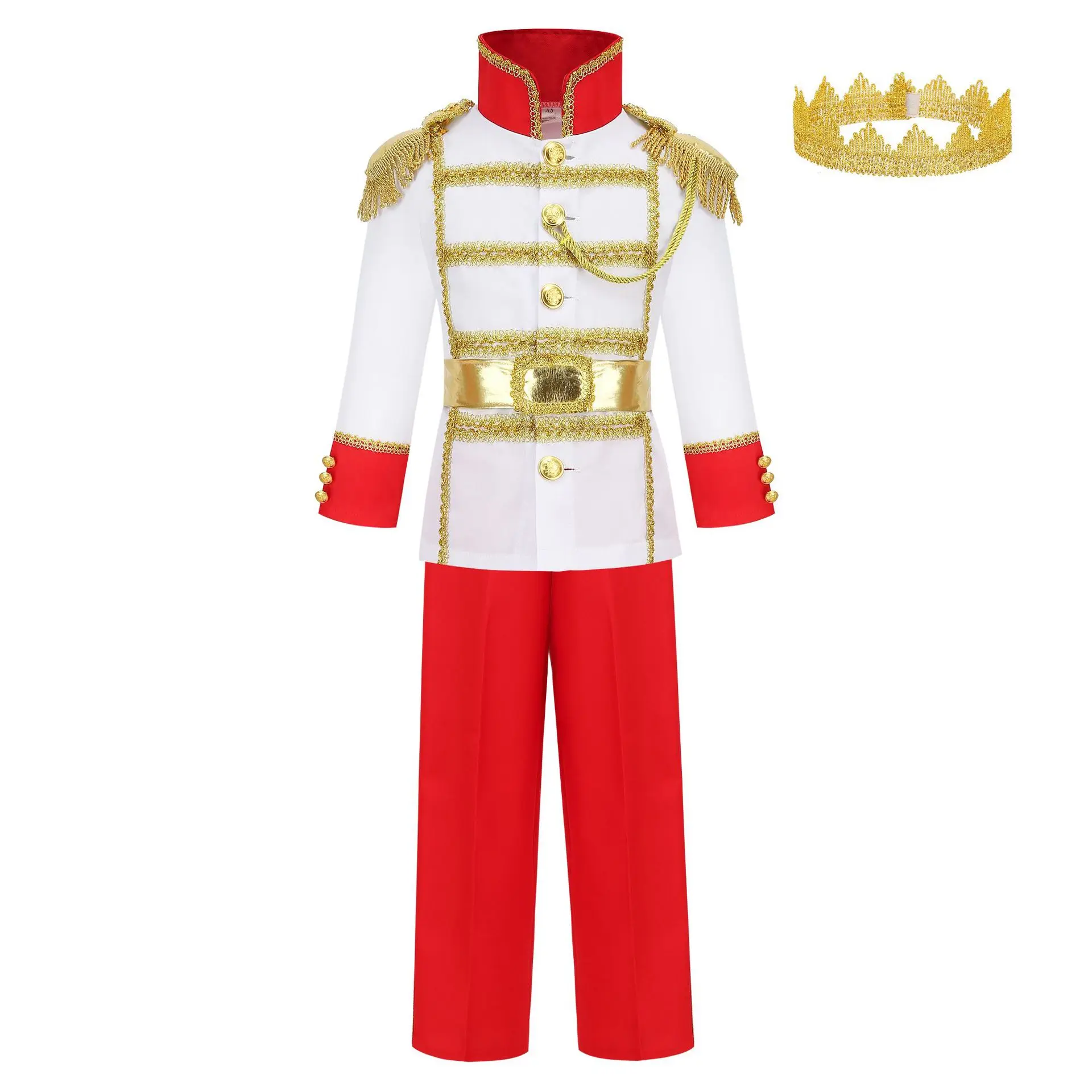 Boys Prince Cosplay Suits Prince Charming Kids Florian Role Playing Clothes Children Peter Pan Costume Naveen Dress Up Outfits