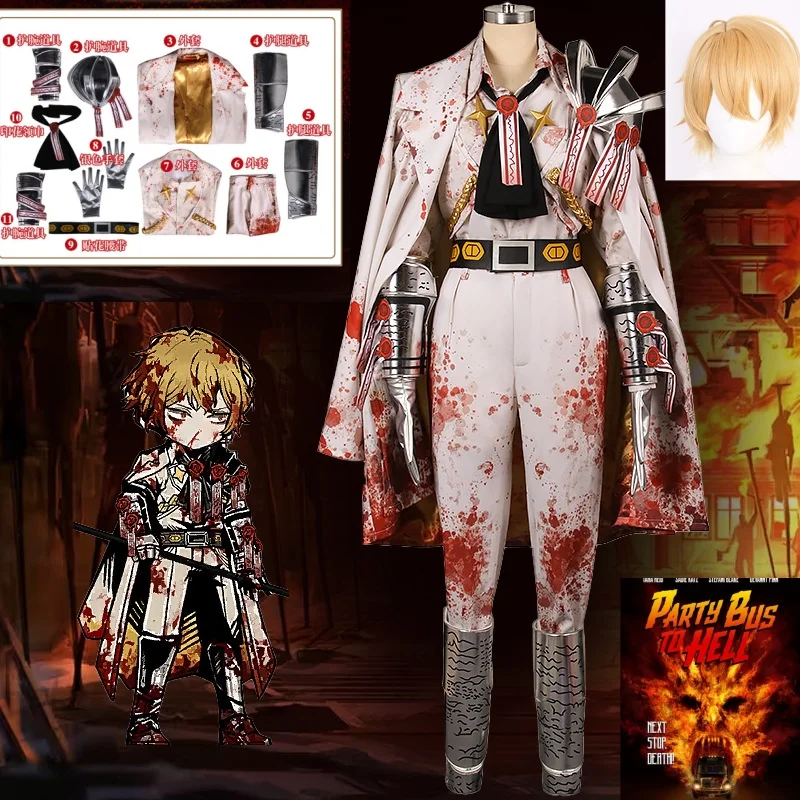 

Game Limbus Company Cosplay Sinclair Costume Combat Uniform Suit 3D Armor Sinclair Role-play Costumes and Wigs for Men and Women