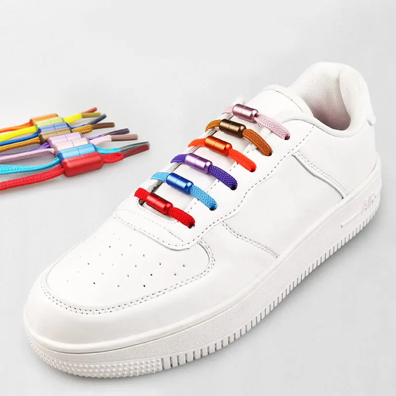 

2022 New Elastic No Tie Shoelaces For Sneakers Creative Flat Shoelaces Without Ties Shoe laces for Children Sports Shoes