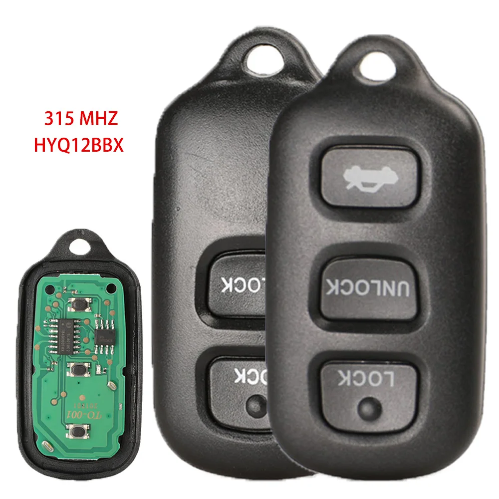 

Jingyuqin New Remote Car Key Fob Control 315MHZ HYQ12BBX For Toyota Highlander Camry Solara Corolla Sienna 2002-2007 GQ43VT14T