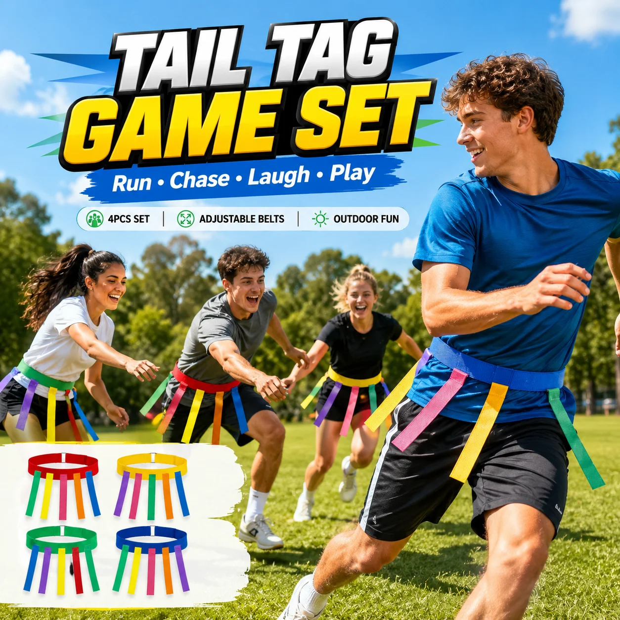 Sports Equipment For Primary School - Fun Catch Tail Game Belt Set