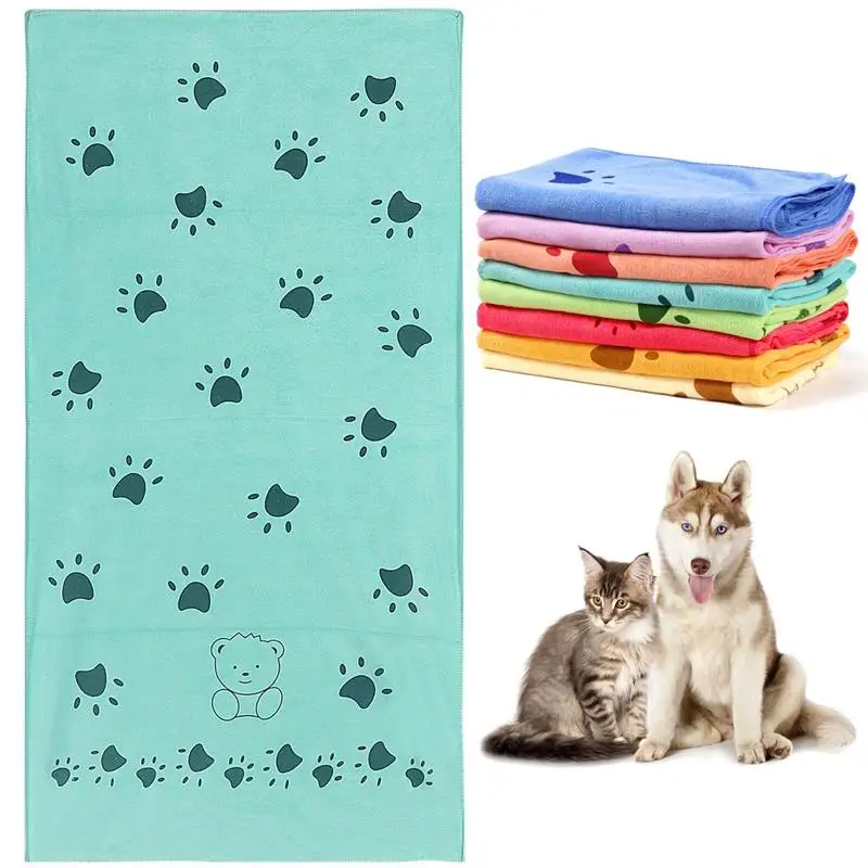 8Pcs Dog Towels Pet Bath Drying Towels Absorbent Soft Beach Towels For Small Medium Large Dogs Cats Puppy Dog Cleaning Towels