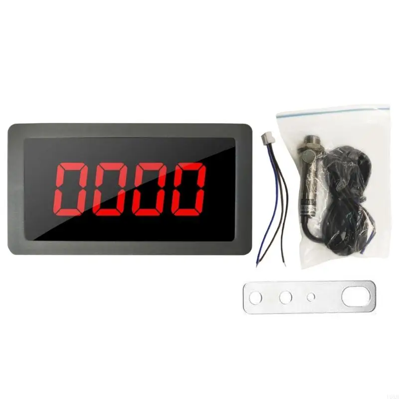 U6XB Digital LED Tachometer for Lathes AC110V-230V High Precisions Speed Meter set