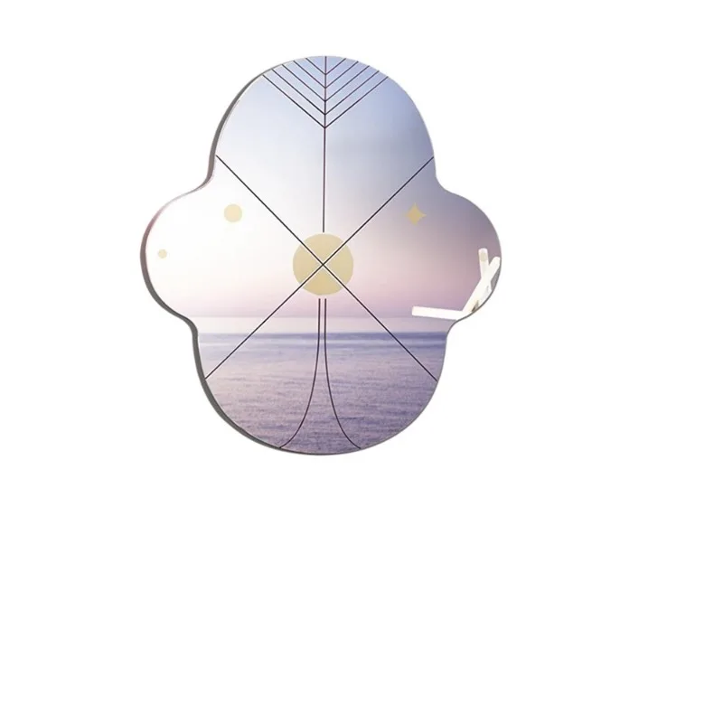 

Makeup mirror, bedroom dressing, perforated wall-mounted mirror