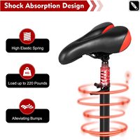 Electric Scooter Seat Cushion Height Adjustable (17.71 - 25.6 Inches) Shock-Absorbing Saddle for Scooters, Load up to 100 kg