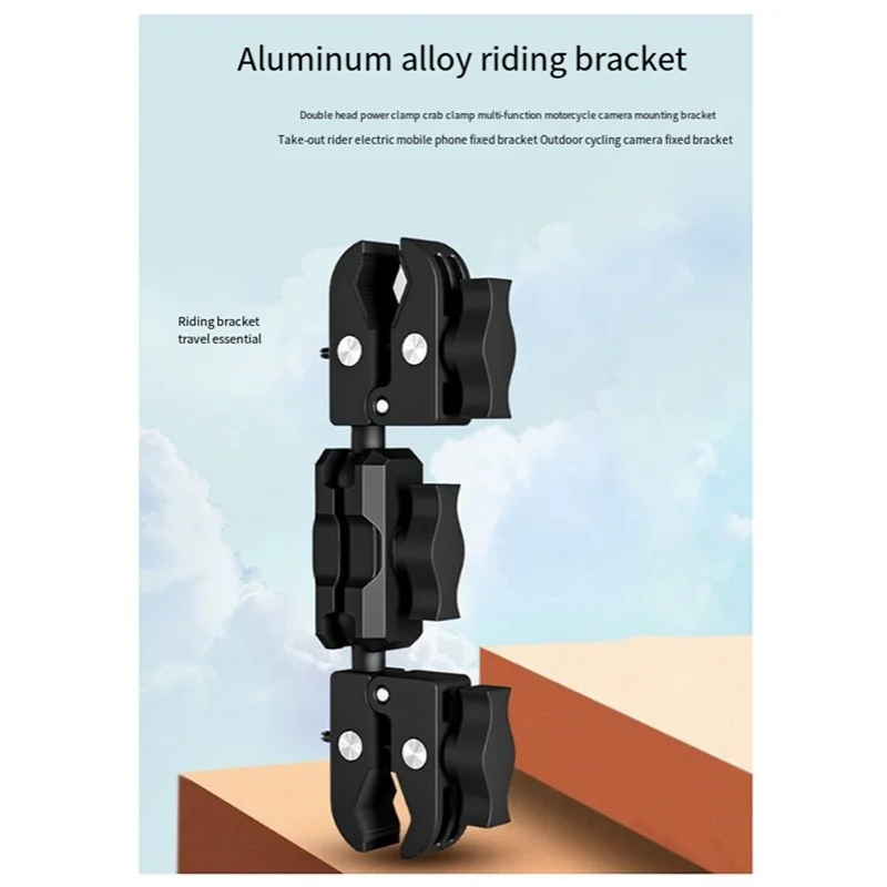 ABZZ-كاميرا المشبك جبل سوبر المشبك محول مزدوج رئيس حامل متعدد الوظائف للدراجات النارية دراجة كاميرا يتصاعد
