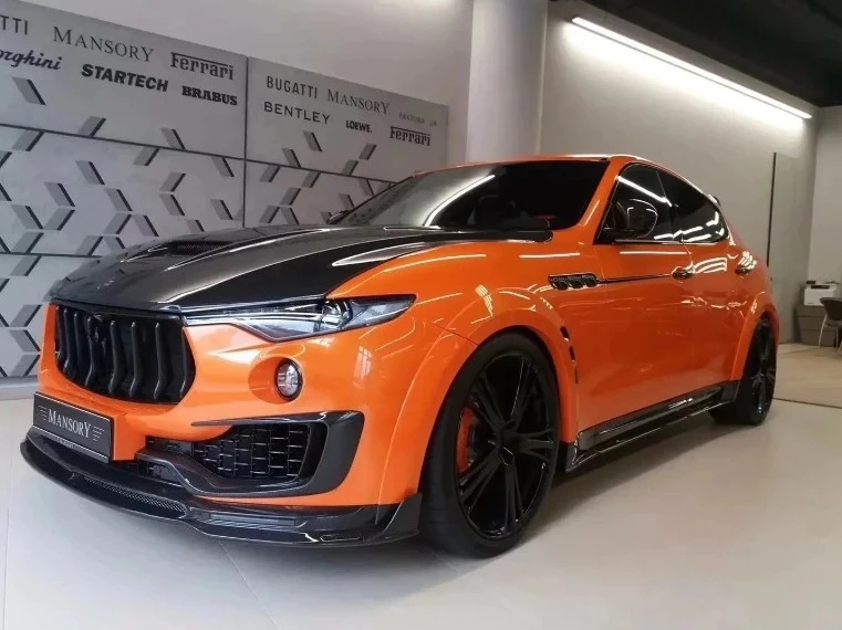 Runde for Maserati Levante MSY Real Carbon Fiber Body Kit Mansy Auto Parts Hood Front Lip Rear Diffuser Spoiler Wheel Eyebrow