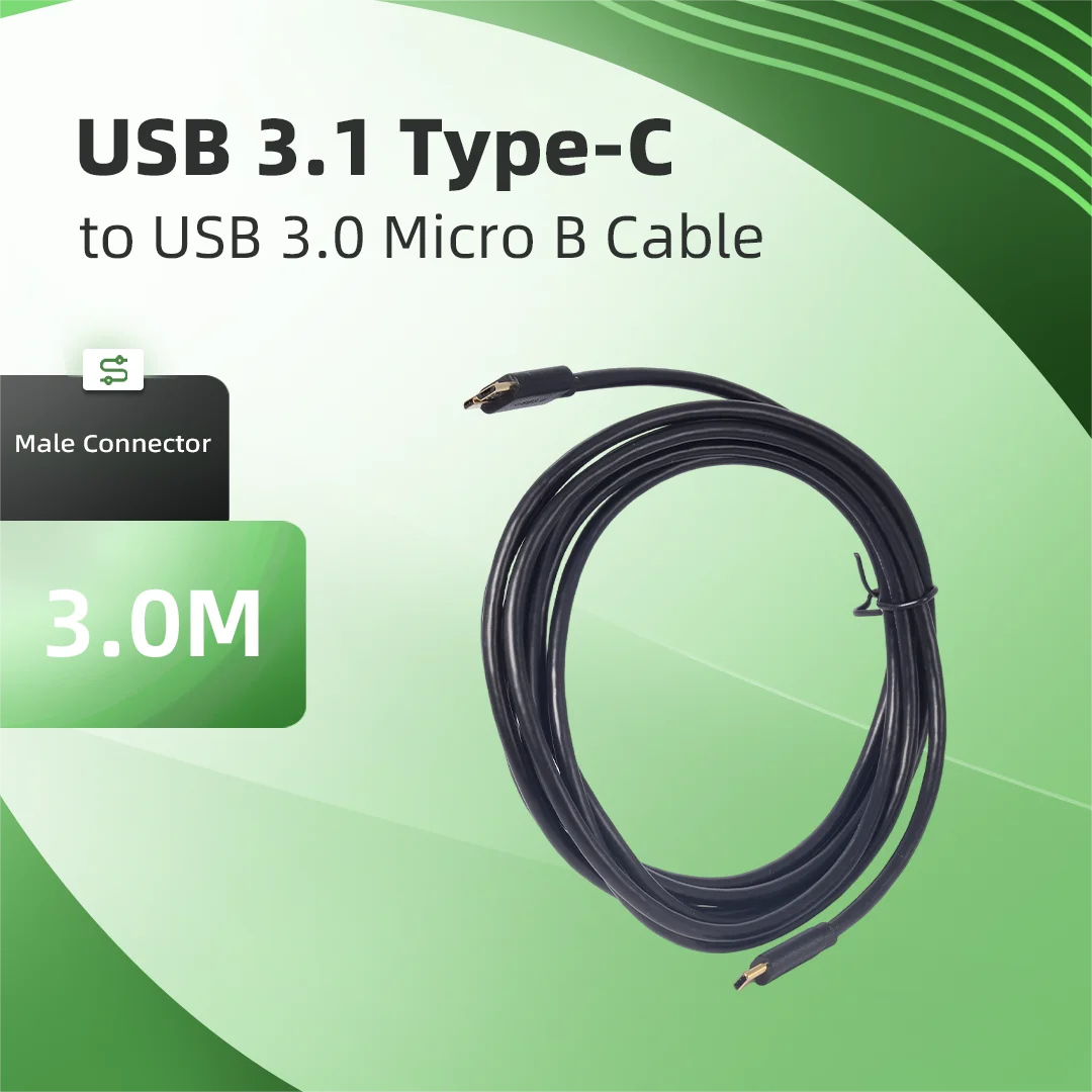 USB 3.1 Type C to Micro B 3.0 Cable Male Connector Black 1.8m 3m 5m /6FT/ 10FT/ 16FT for Samsung Galaxy S5  Note 3 Note Pro 12.2