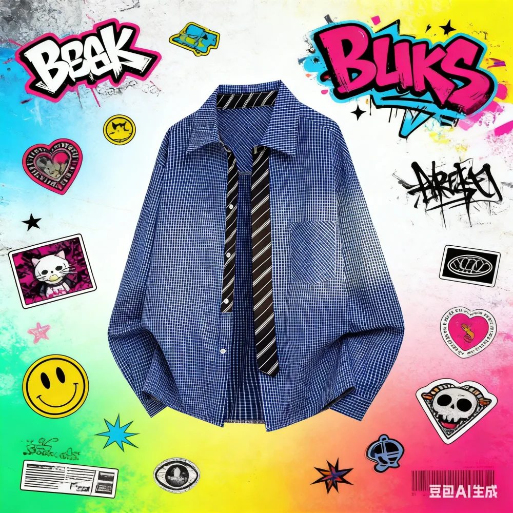 

2026 fashionable new large-size bow tie casual check shirt with high-quality fabric, soft and comfortable to wear, trendy and ve