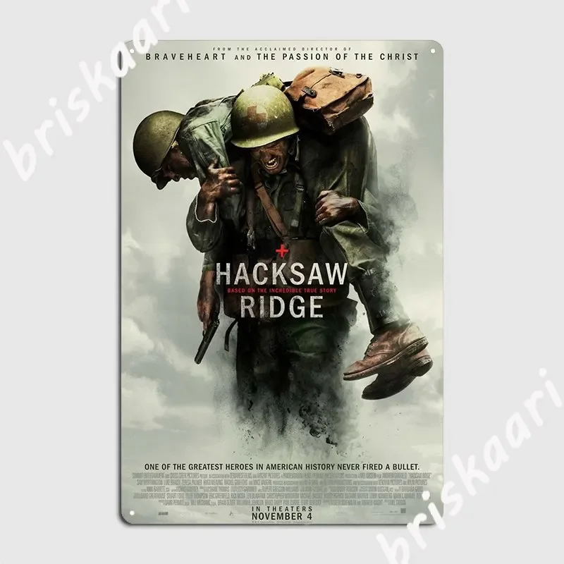 Hacksaw Ridge Metal Sign Club Party Plates Mural Design Tin Sign Posters