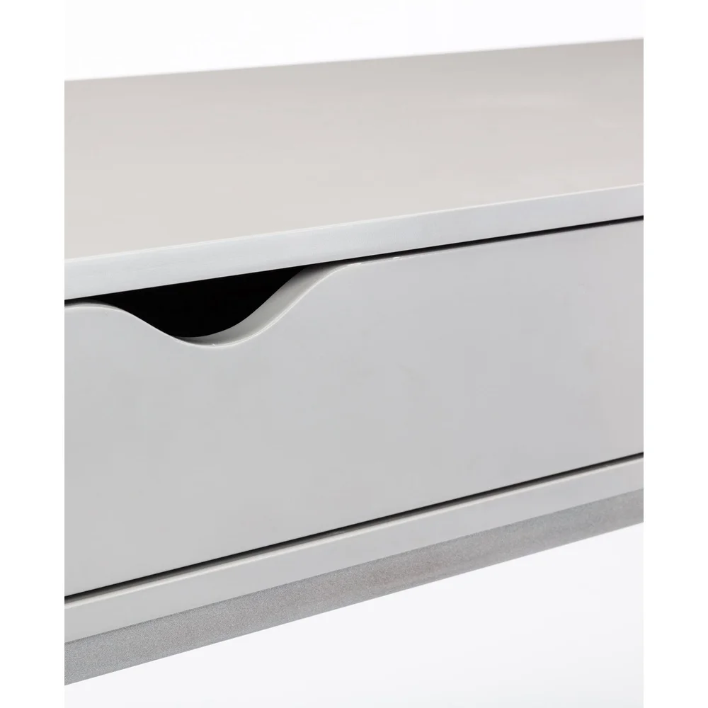 Compact Contemporary Writing Desk with Storage Drawers Home Office Desk Sturdy Construction Easy Maintenance Design