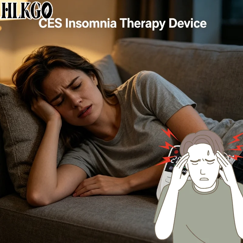 Rechargeable Cranial Electrotherapy CES Ear Clip for Insomnia Relief Fast Sleep Aid Improve Sleeping Home Device