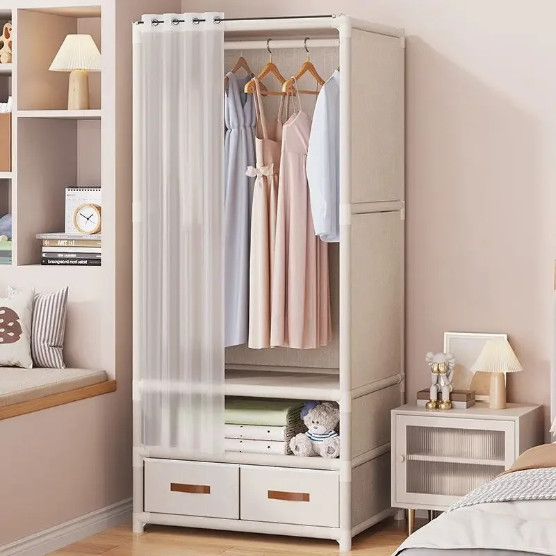 Large Capacity Wardrobe Easy Assembly Cabinet Dust-proof Storage Shelf Durable Closet Collapsible Wardrobe for Dorm Bedroom