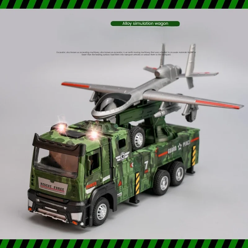 One-Click Ejection Launch รถรถของเล่นจําลองทหารรถเด็ก 1/32 Scale เสียงและแสงดึงกลับของขวัญ