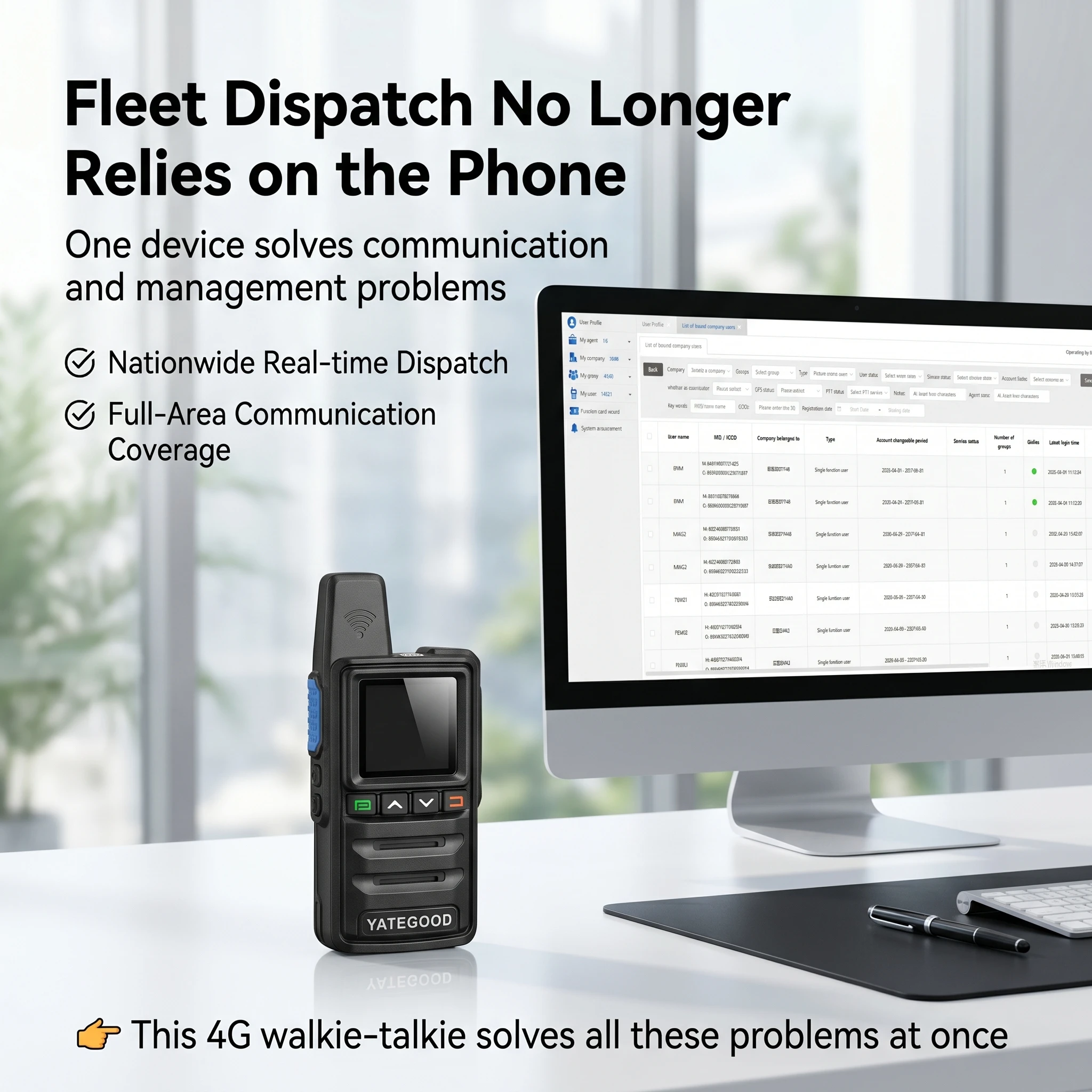 YATEGOOD G380 GPS 5000KM ham radio walkie talkie long range global ptt  4G poc radio100km