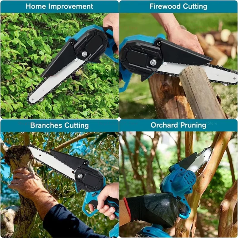 منشار كهربائي لاسلكي 6 بوصة يعمل بالبطارية أداة تسجيل الحديقة لقطع الخشب لا يتضمن البطارية #3