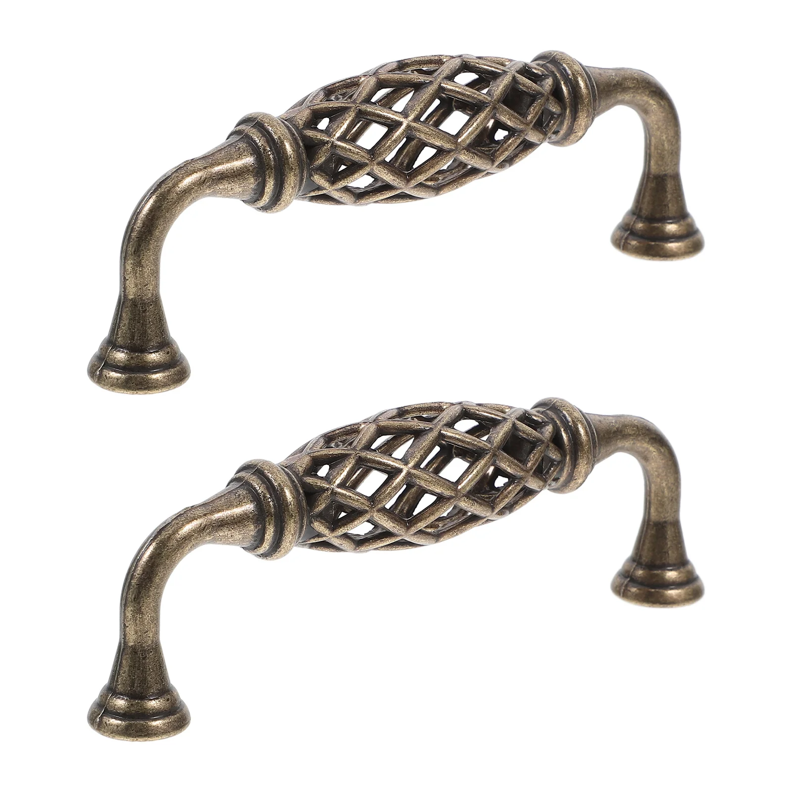 

2pcs European Style Cabinet Pull Handle Zinc Alloy Vintage Dresser Knobs For Drawer Wardrobe Cupboard Furniture Hardware Pulls