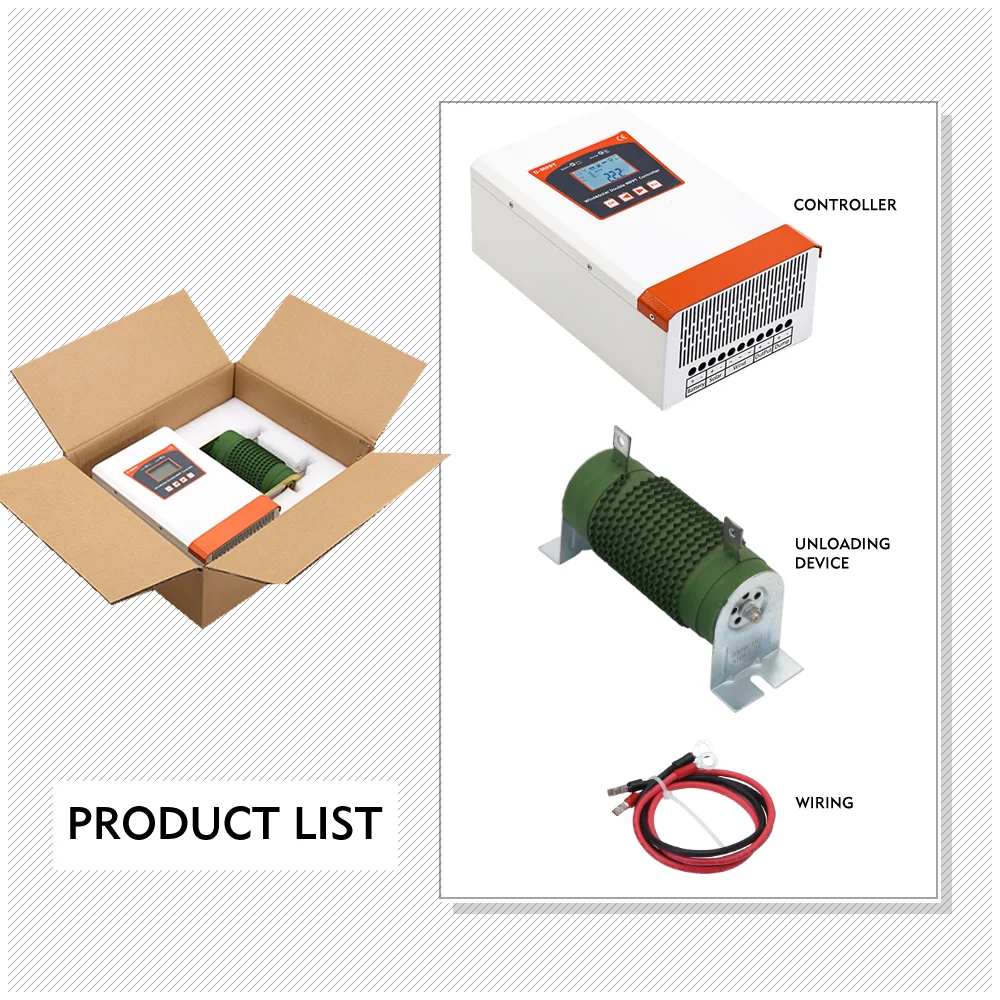 Imagem -02 - Duplo Mppt Sistema Híbrido de Energia Eólica Carregamento Controlador Solar 12v 24v e 24v 48v Ajuste Automático Energia Eólica Doméstica 6kw