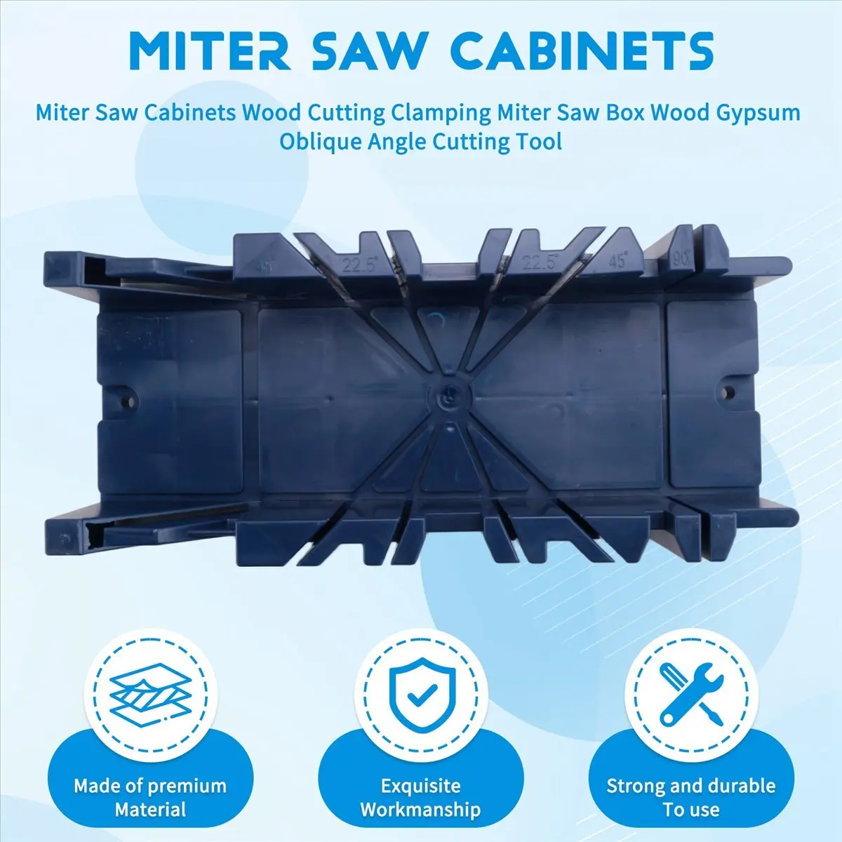 

A45I Шкафы для торцовочной пилы Зажим для резки древесины Коробка для торцовочной пилы Дерево Гипс Инструмент для резки косым углом S