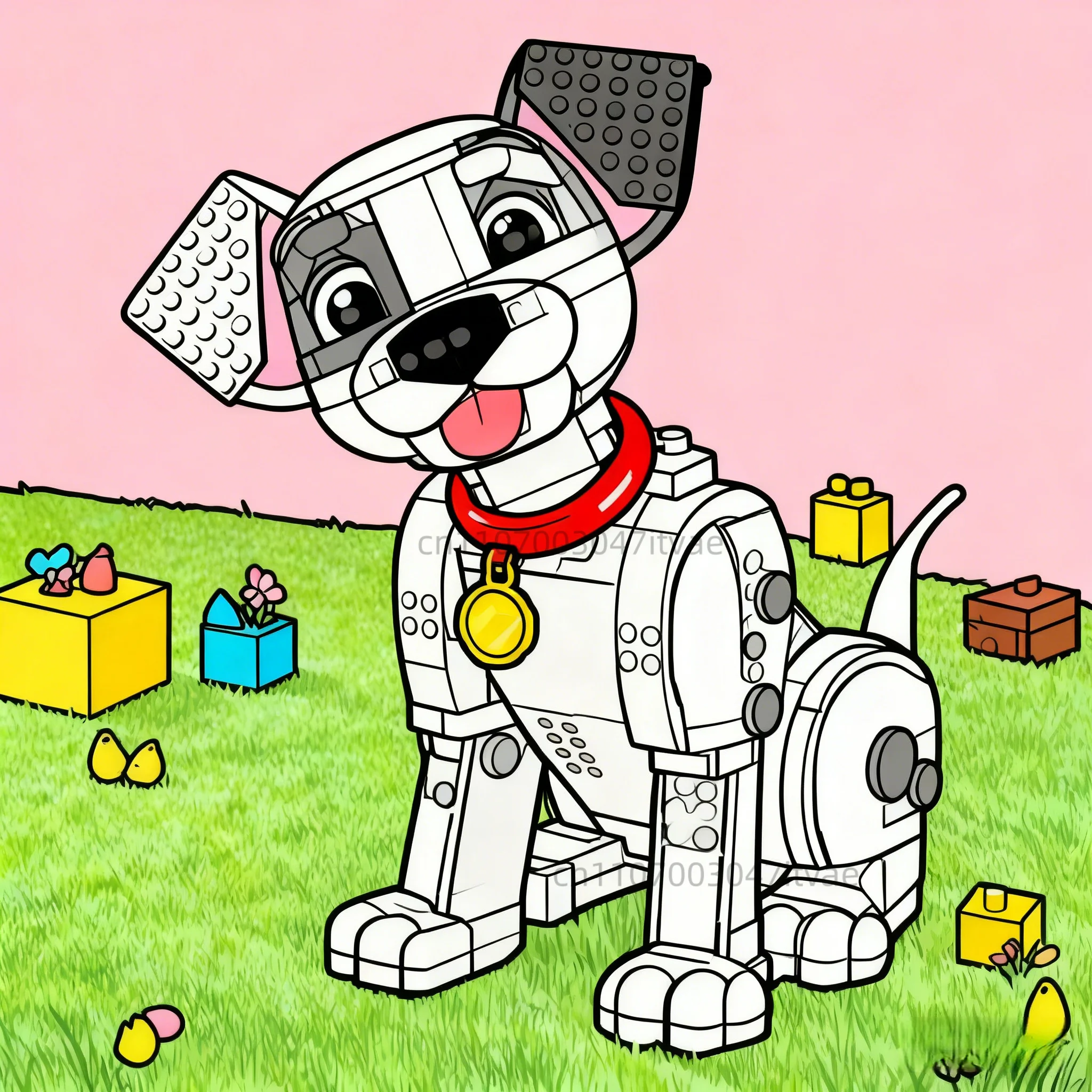 

2025 New Cartoon Cute 101 Puppy Model Building Blocks DIY Creative Assembly Kids Educational Toys Christmas gift