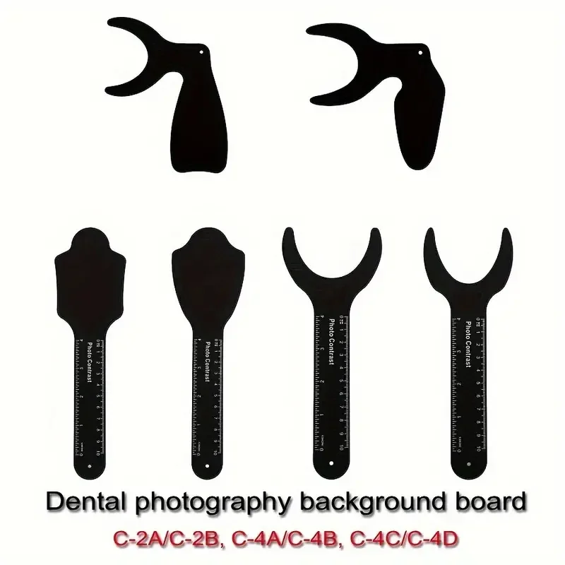 Kit de fotografía Intraoral para fotografía Dental, telón de fondo negro, 6 unidades por Set