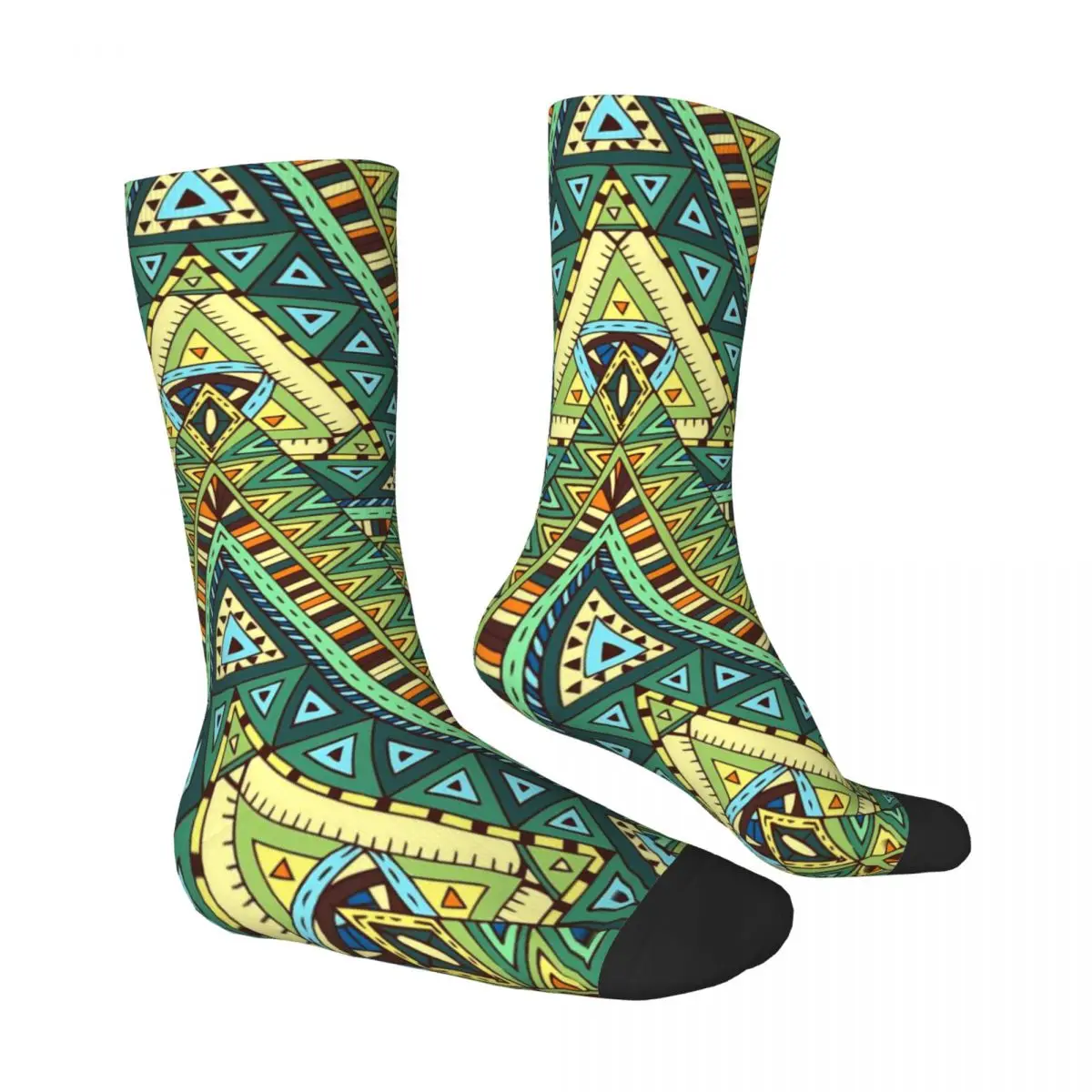 Tribal Print Socks Boho Ethnic Funny Stockings Girls Breathable Outdoor Socks Spring Graphic Anti Bacterial Socks