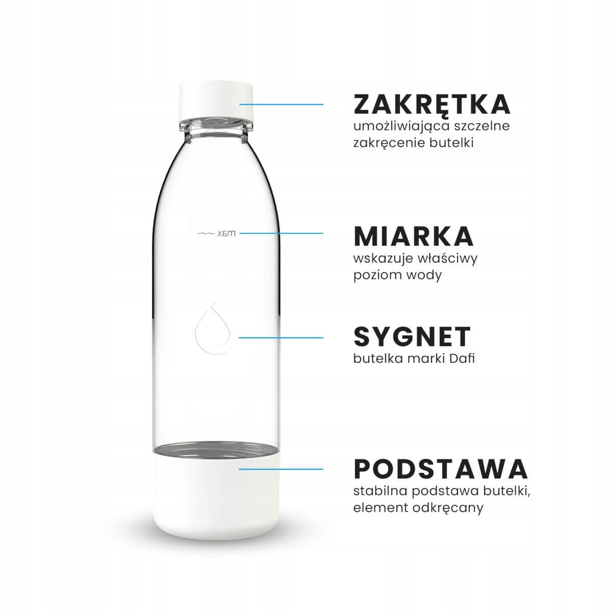 Picture 3: Dafi 0.5 White PushAir Saturator Bottle