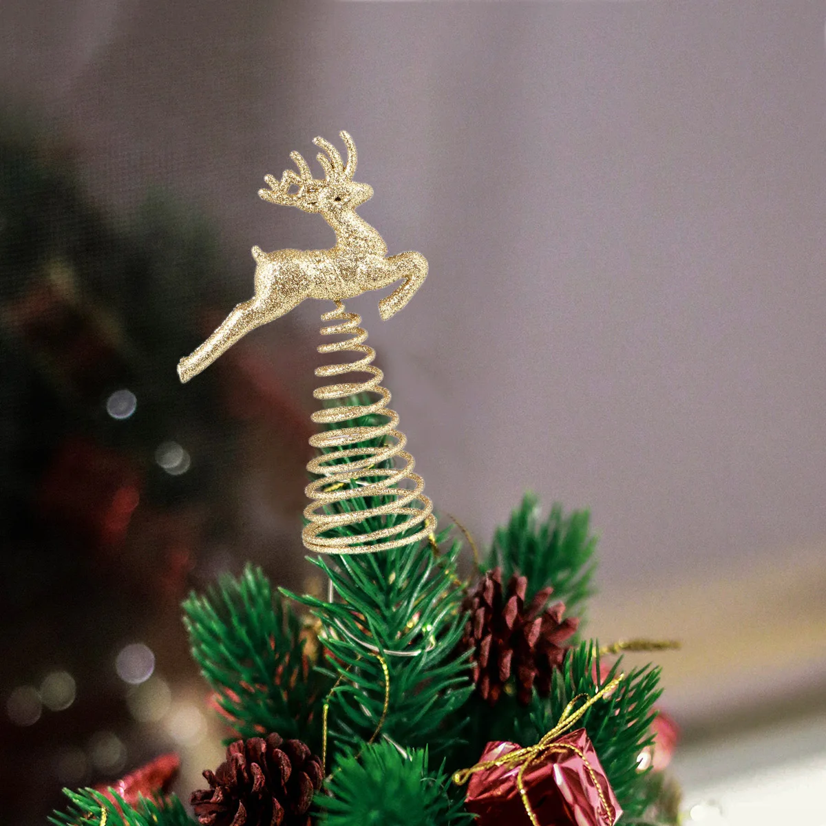 

Yardenfun 1Pc Christmas Tree Topper Star Deer Iron Festival Decorations Xmas Ornament Holiday Decoration