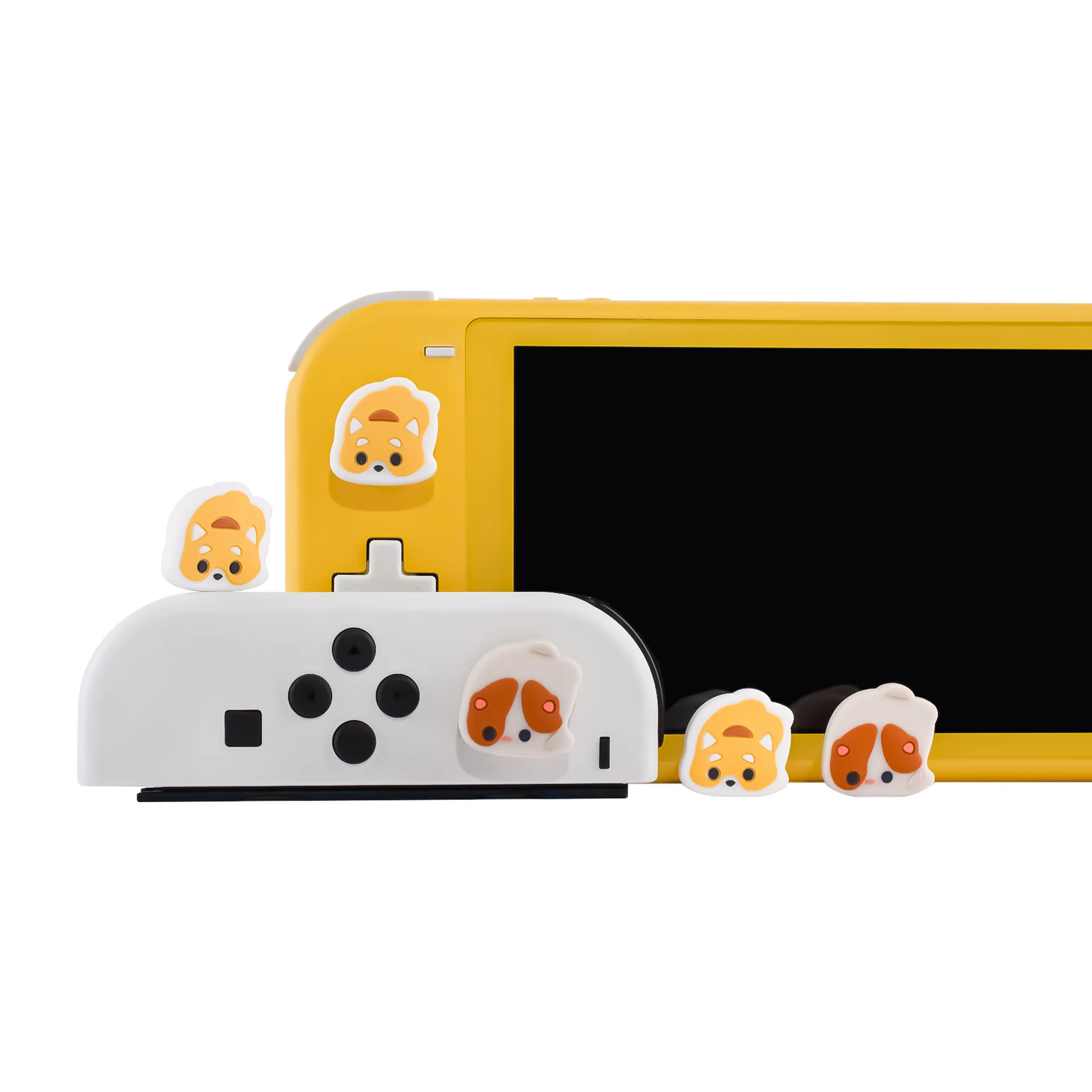 Bonita cubierta protectora de silicona para Joystick, tapa de agarre para interruptor Oled, controlador Joy-con, NS Lite