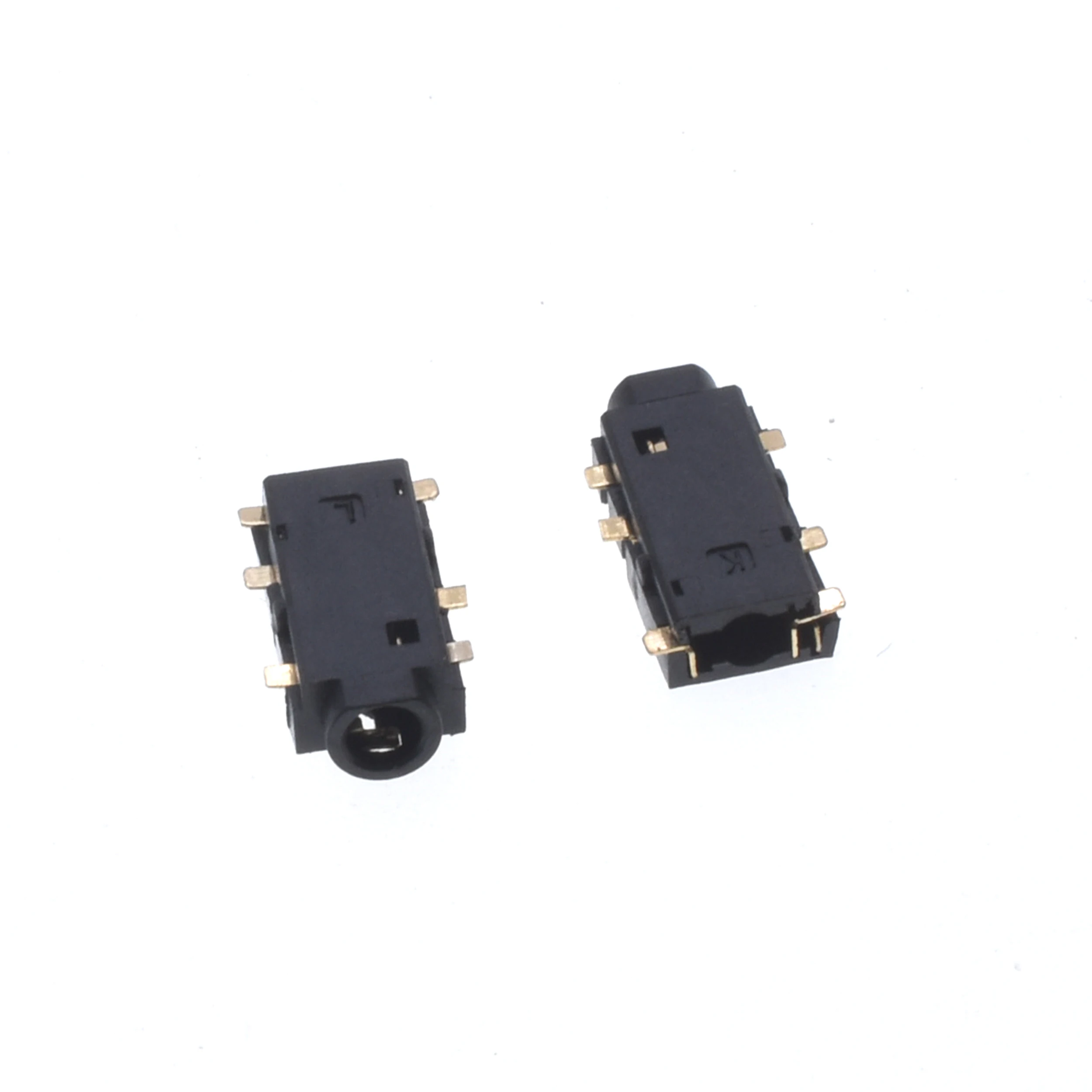 10Pcs PJ-242 Mini black sink headphone socket 2.5mm aperture connector 6-pin patch mono audio accessory PJ258 female socket