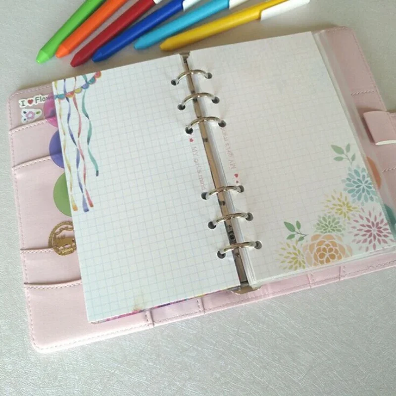 Inner Core Handwritten Paper Planner, Índice Divisor, 6 Hole Planners, Laptop Papelaria, Acessórios de papel, A5, A6, A7