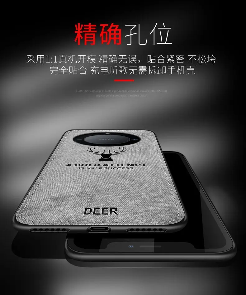 For Huawei Honor X9A Case Soft Silicone+Hard Fabric Deer Slim Protective Back Cover Case For Huawei Honor X9A Full Cover Shell