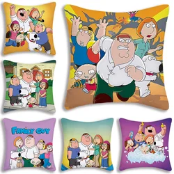 Hot Anime Comedy Family Guys Pillow Covers Cartoon Sofa Decorative Home Double-sided Printing Short Plush Cute Cushion Cover