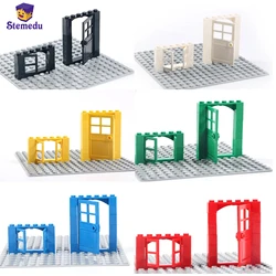 MOC House Door Window Kit Bricks Building Blocks Parts City Blocks Toys Compatible with legodes for Kids Gift 60623 60594 3854