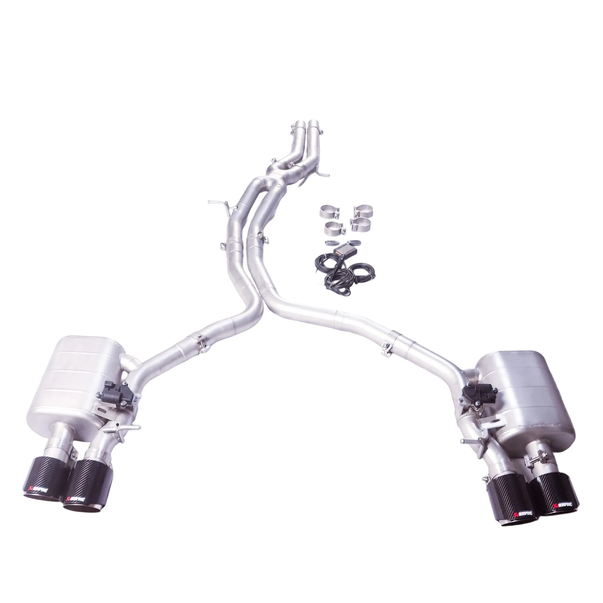 

[Custom product] Suitable for 22 Audi S4 3.0T B9 Catback stainless steel valve performance four outlet exhaust pipe