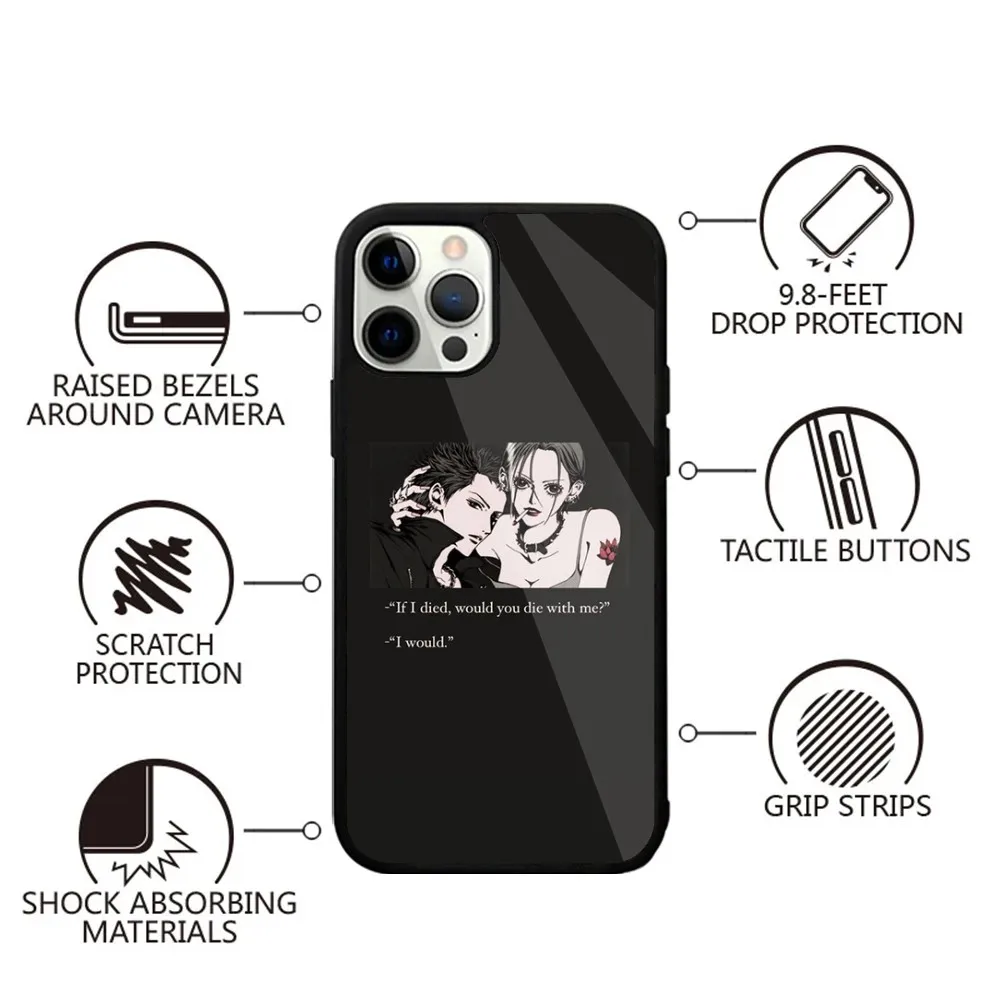 N-Nana Osaki Anime Phone Case Strong Magnetic For IPhone 15,14,13,Pro,Max,Plus,11,12,Mini For Magsafe Wireless Charging