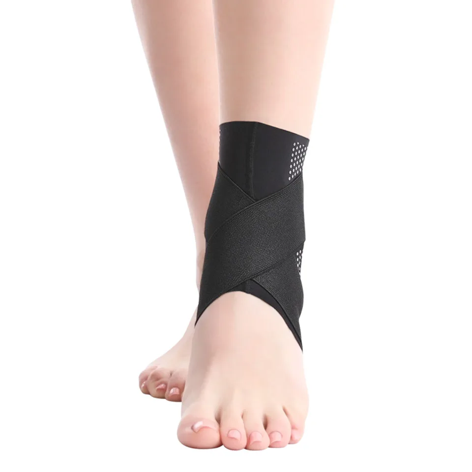 AOLIKES 1PCS Ankle Brace Adjustable Compression Ankle Support for Sprained Ankles Strong Support and Breathable Ankle Support