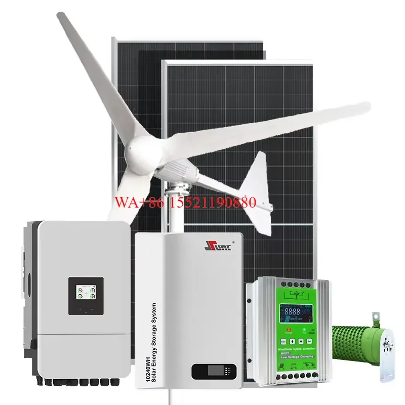 WMWMNU for High Efficiency Horizontal Axis Wind Turbine Wind Solar Hybrid Three Phase 380V 10KW Wind Power Generation System