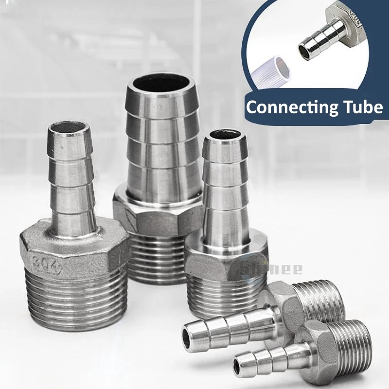 1/8 1/4 1/2 (6 8 10 12 16 25mm)304 Stainless Steel Male Female Threaded Fitting Hose Connection Connector Plumbing Pipe Elbow