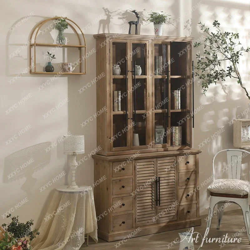 the new solid wood craft furniture is antique and old, and the creative