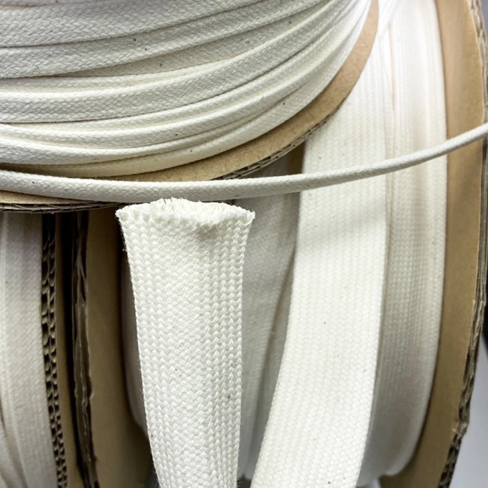 XSSH Audio OEM ODM DIY Cotton Fabric Hemp Material 10MM 15MM 20MM 25MM 30MM Braided Protection Wire Line Cable Management Sleeve