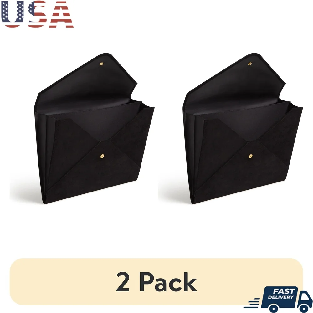 

Замшевый держатель для документов, 2 шт., 13x9,75 дюйма, легкие расширяемые карманы, устойчивые к разрыву застежки, сертифицированные FSC, экологически чистые