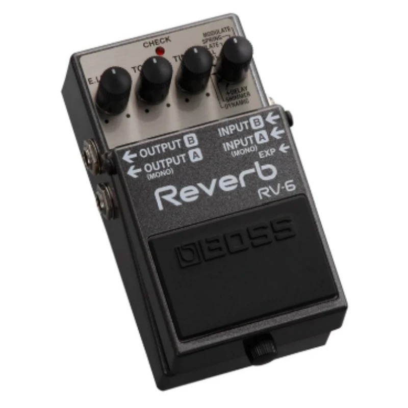 Boss Audio RV-6 Digital Reverb Pedal with 8 Reverb Modes, Expression Pedal Input, and Mono or Stereo Operation *Free Pedal Case