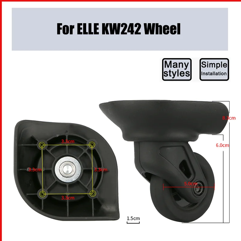 

For ELLE KW242 Universal Wheel Replacement Suitcase Smooth Silent Shock Absorbing Wheel Accessories Wheels Casters Repair