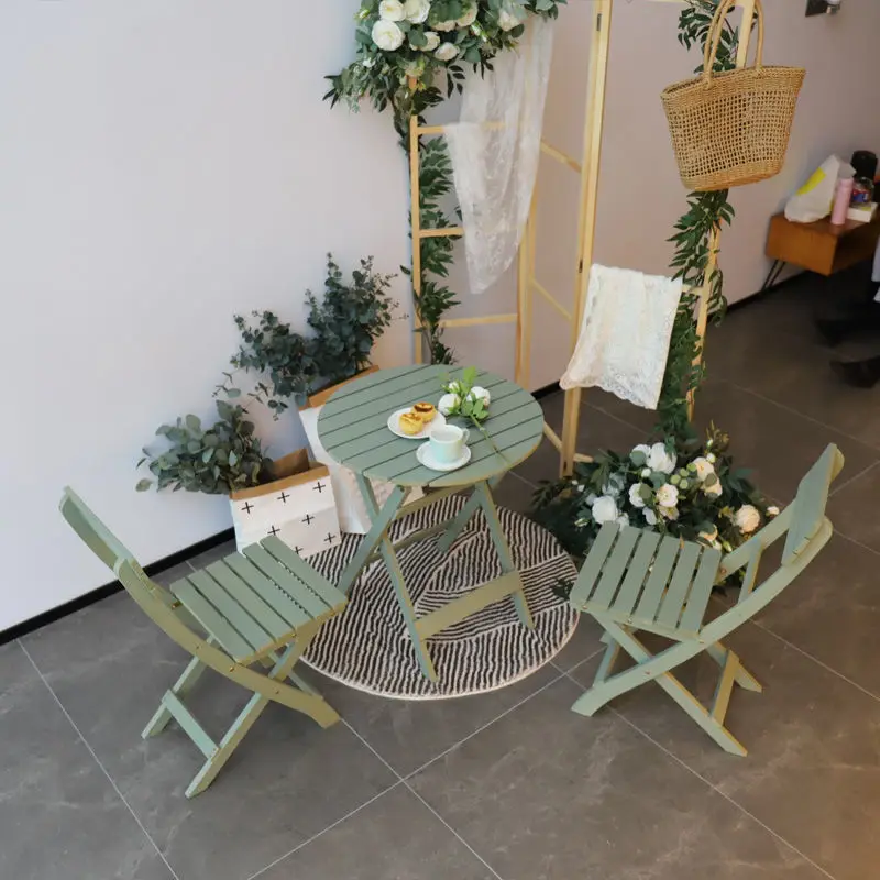 Balcony Leisure   and Chair Foldable Coffee Table Garden Outdoor Table Chair Back Chair Coffee