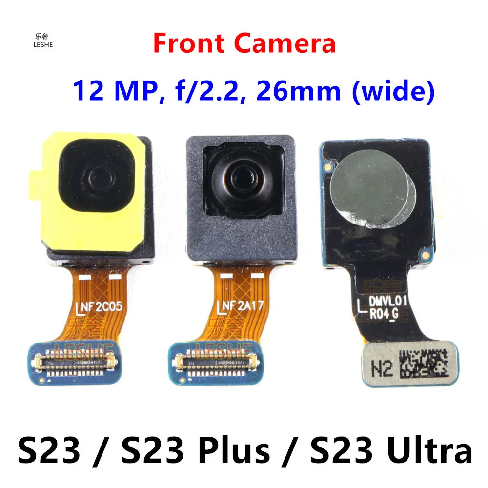 Cámara frontal para Samsung Galaxy S23 Plus Ultra S23 +, módulo de cámara pequeña frontal principal, piezas de repuesto flexibles para reparación