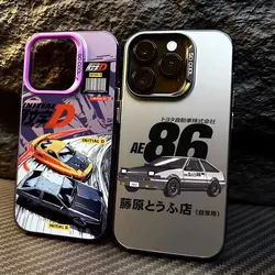 Anime Initial D AE86 Phone Case For iPhone 16 15 14 13 12 11 Pro Max X XR XSMAX 8 7 Plus Candy Matte Shockproof Back Cover