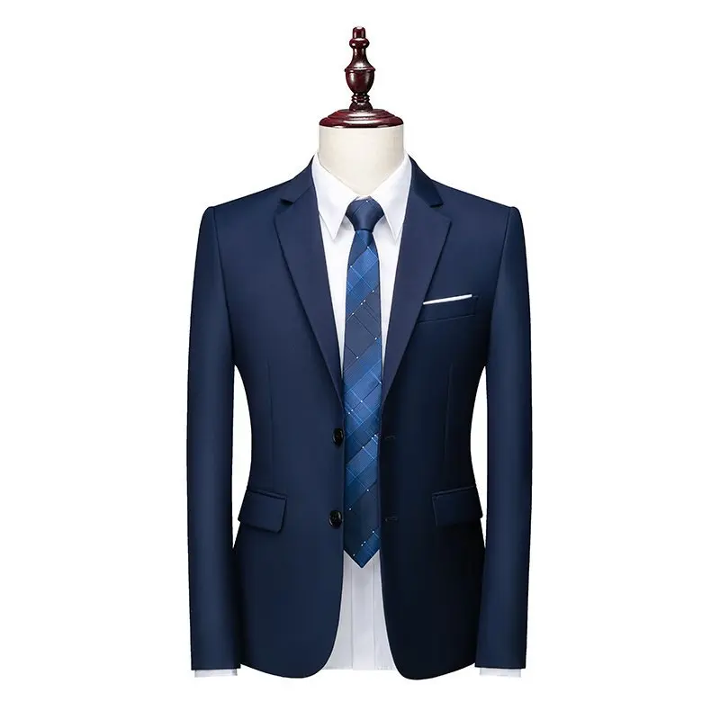 

P-93 Business formal colored suit jacket for men slim fit Korean style work two button suit suit best man wedding suit